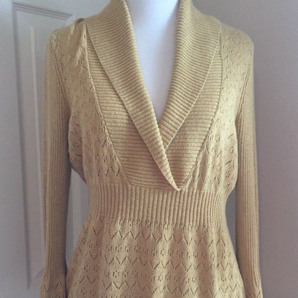 DKNY Sweater Gold Size Large